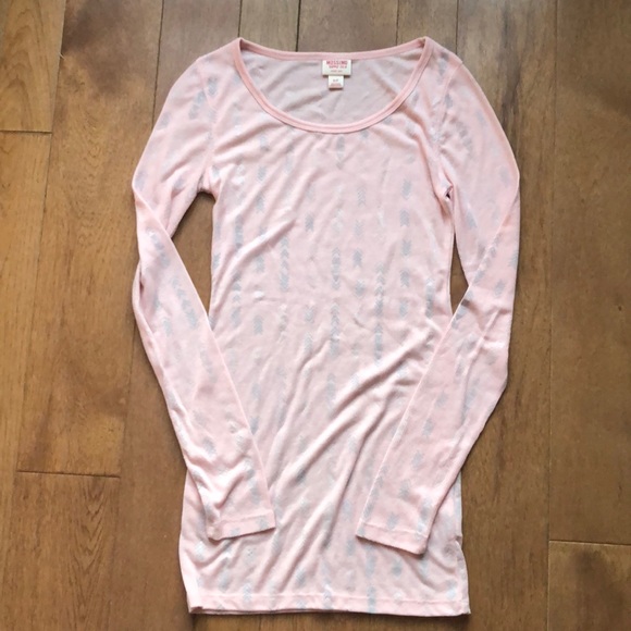 Mossimo small tunic length peach long-sleeve - Picture 2 of 5